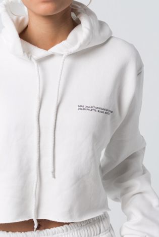 off-white Cropped Hoodie