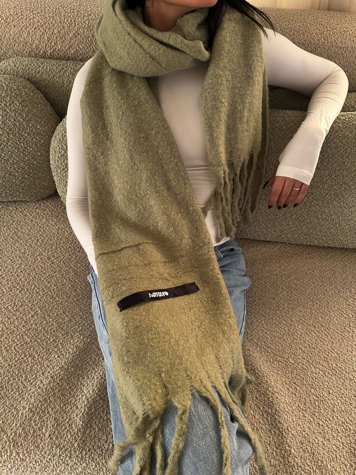 sage green scarf