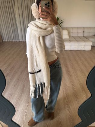 cream scarf