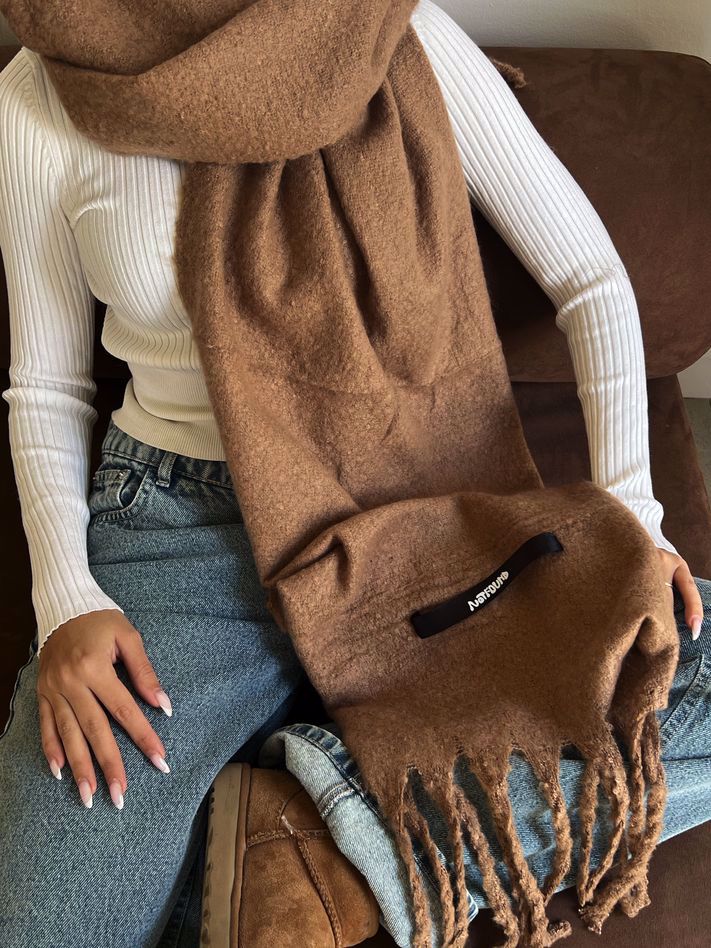 brown scarf